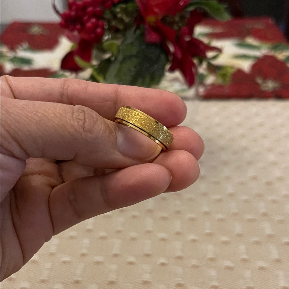 18k Gold plated Textured Ring